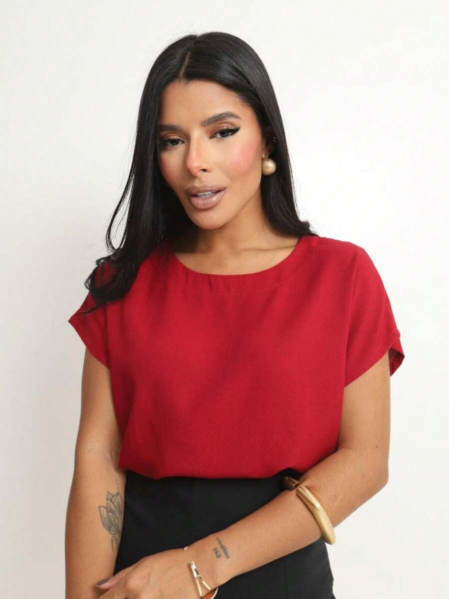 Basic Cropped Top With Perfect Fit, Factory Price - Get Yours Now! - Red - View 1