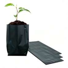 50 Bolsas De Cultivo Plantas Vivero, Trasplante, Agrícola, 25X25 Cm Sin Perforar - Negro - Ver 4
