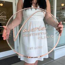 Personalized Rose Gold Transparent Acrylic Business Sign , Custom Round Sign For The Wall, Office Business Sign, Custom Logo Sign, Outdoor Business Sign, Beauty Salon Decor, Custom Boutique Logo, 3D Business Logo, Modern Sign Acrylic Sign, Custom Logo Sign, Round Acrylic Logo Sign, Business Logo Sign, Salon Sign, Sign For Business, Acrylic Business Sign - Multicolor - View 9