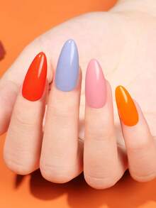 coscelia Kit de uñas de gel de colores vibrantes con lámpara UV LED, set de gel de uñas, esmalte de uñas de gel azul de verano, suministros profesionales para uñas, kit de uñas para principiantes - Multicolor - Ver 4