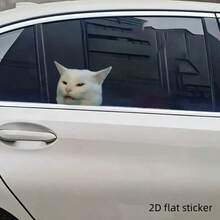 A Whimsical And Amusing Cat Decal Sticker; Suitable For Car Windows, Bumpers, Notebooks, Helmets, Motorcycles, And Other Animal Pet Gifts - A - View 5