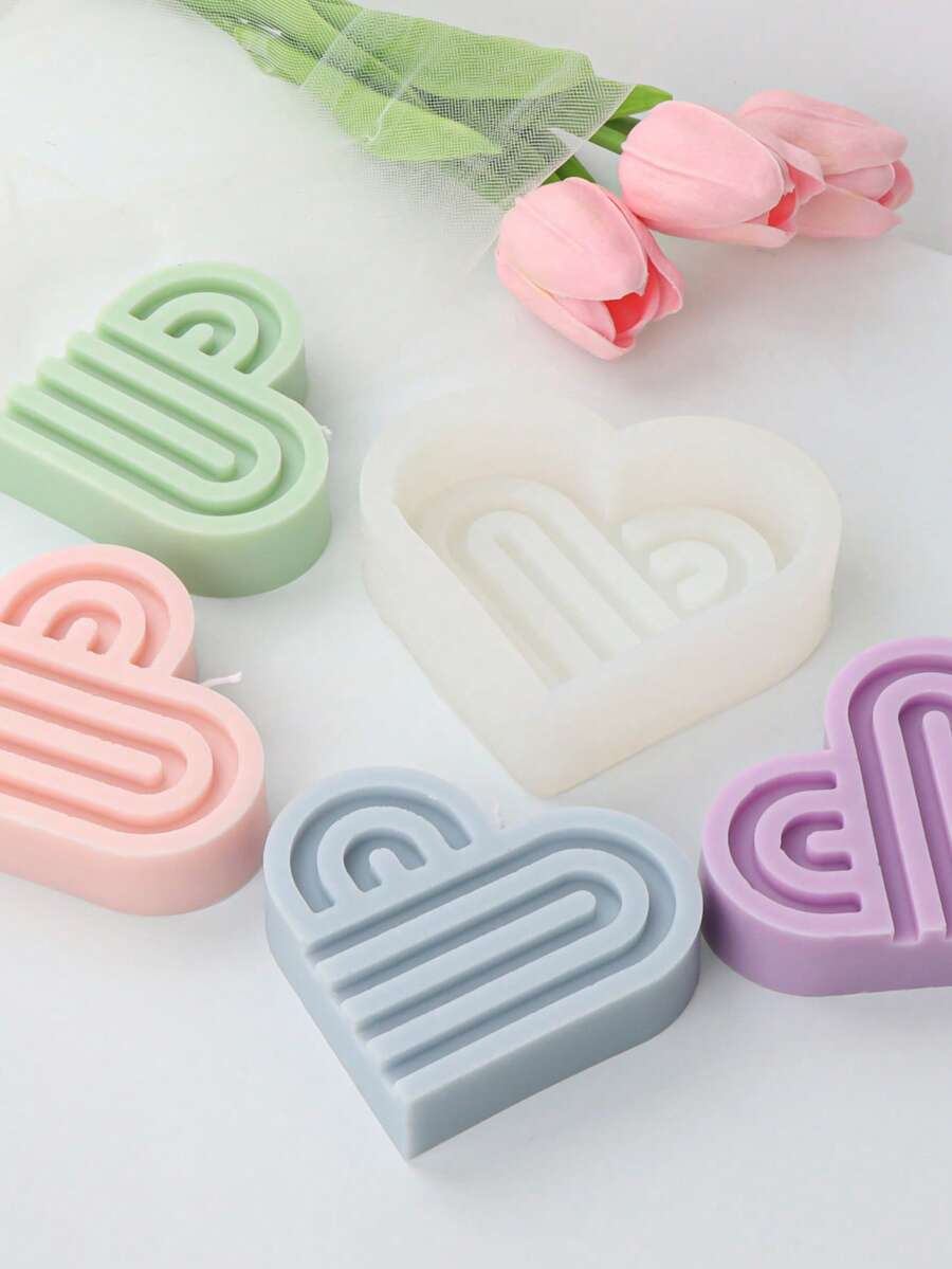 Arch Heart Geometric Silicone Mold, DIY Candle Home Decor - White - View 1