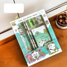 6pcs Student Stationery Gift Set, Portable Writing & Drawing Tools, Smooth Ink Flow, Easy To Erase, Cute Astronaut & Capybara Themed, Including Pencil, Ruler, Notebook, Pencil Sharpener & Eraser, In Rectangular Gift Box, Suitable For Classroom, Office, Back To School, Graduation, Party, Campus, Travel, Also A Great Birthday Gift - Multicolor - View 14
