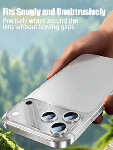 2-Pack Silver Hollow Design Scratch-Resistant Phone Camera Lens Protector, High Hardness, Anti-Scratch, Compatible With IPhone 17 Pro Max/17 Pro Series. Provides Solid Protection For Phone Cameras In Various Life And Work Scenarios, From Home Entertainment To Outdoor Travel. Alloy - Silver - View 7