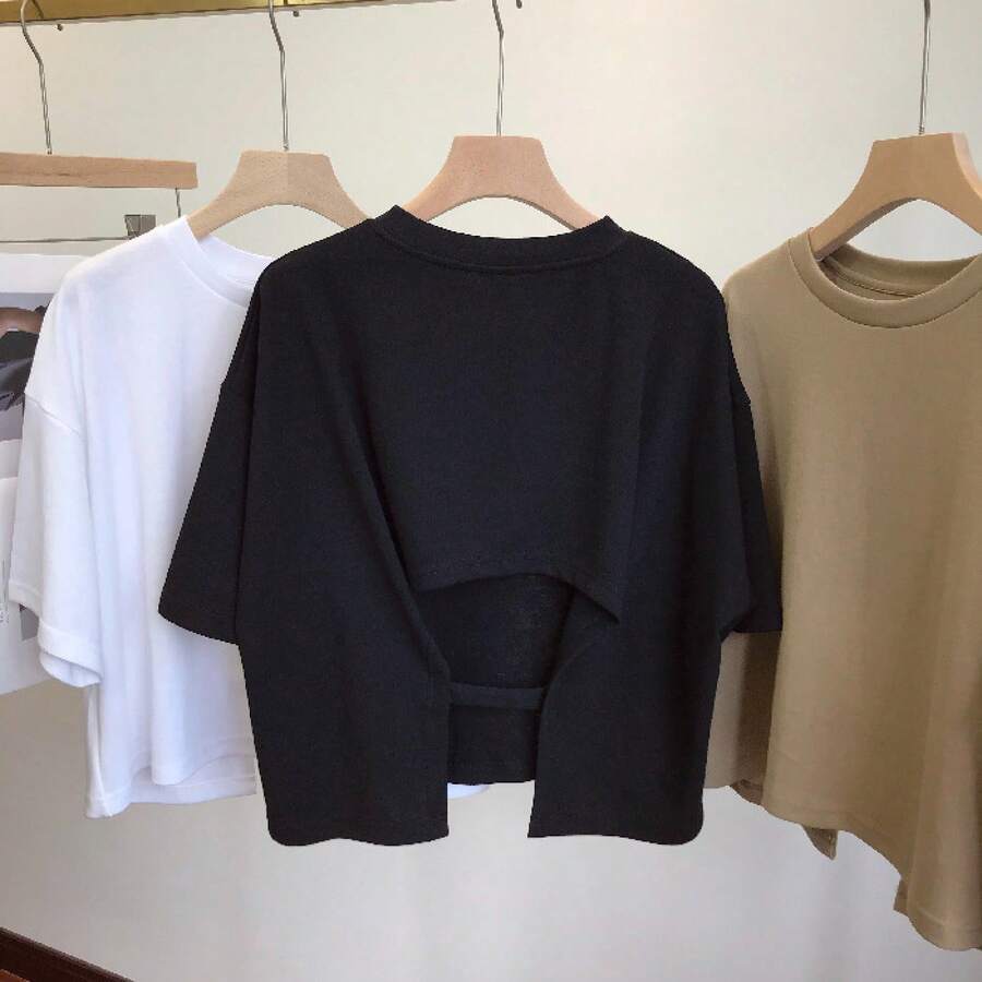 Women Outdoor Tees & Tanks - 黑色 - 查看 1
