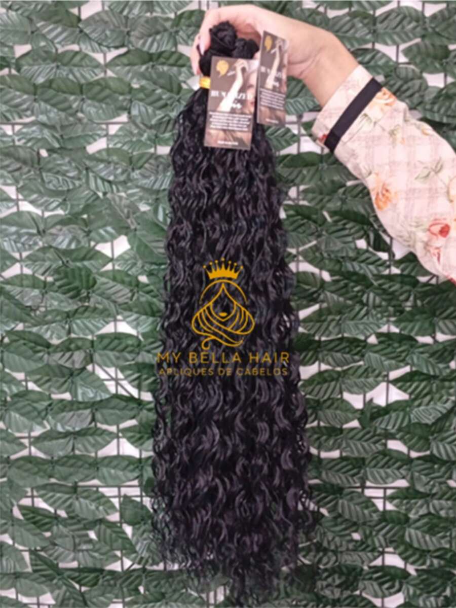 Humanized Curly Hair Extensions For Wefts, 50cm, Natural Russian Fiber, 300g - S1 - View 1