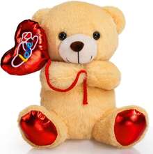 HollyHOME - Globo de peluche de panda de San Valentín para niños y novias, aniversario, cumpleaños, regalos de San Valentín, 10 pulgadas - Oso de peluche - Ver 13