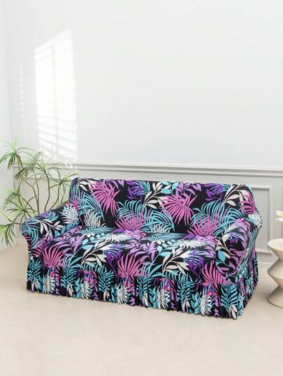 1 tấm vải lụa sữa chống trượt, co giãn, trang trí cho ghế sofa, họa tiết lá lông vũ in nổi, màu sắc tươi tắn, thân thiện với thú cưng, chống bụi, có các kích cỡ 1/2/3/4 chỗ ngồi, phù hợp cho mọi mùa.