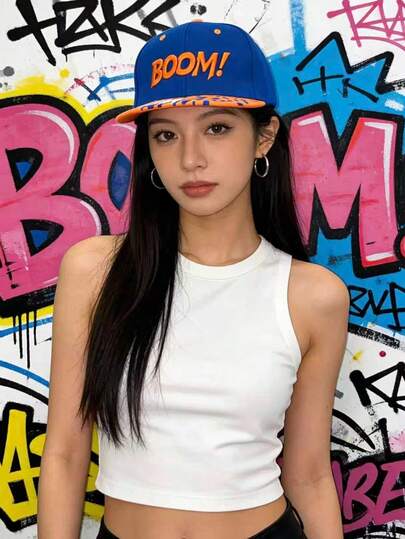 男士美式平沿帽、嘻哈帽、棒球帽、女士街舞夏季学生直沿帽、硬顶帽