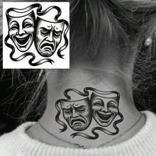 6pcs/1pc Waterproof Realistic Temporary Tattoo Stickers For Fingers, Toes, Neck, Waist, Legs, Forearms, Sleeves, Suitable For Face, Hands, Feet, Music Festival Party Makeup, Lasts 1-2 Weeks - Black - View 5