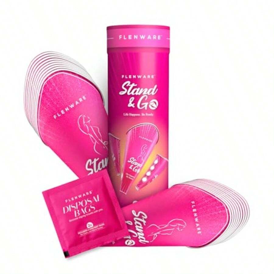 Tand And Go Diable Female Urinal 20 Pack Rigid No‑Leak Wen' Pee El With Travel Tube And 2 Trah Bag Clean Hienic Tand‑Up Ue For Travel Car Fetival And Emerncie - As Pic - View 1
