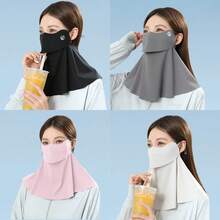 1pc Women's Sun Protection Face Mask, Outdoor Cycling Sun Shade, Full Face UV Protection Mask With Mesh Eye Guard, Convenient Drinking, 3D Design Suitable For Outdoor Activities, Sun Protection, Cycling, Driving, Summer Accessory - Multicolor - View 14