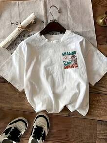 Plus Size T-Shirts - White - View 3