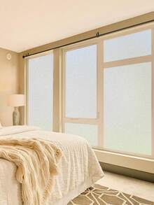 Film de privacidad para ventanas Rabbitgoo, adhesivos de vidrio esmerilado para ventanas, adhesivos estáticos para bloquear el calor UV y la luz para puertas del hogar y el baño, decoraciones interiores removibles para el día y la noche, puro, 17.5 X 78.7 pulgadas - 1PC - Ver 6
