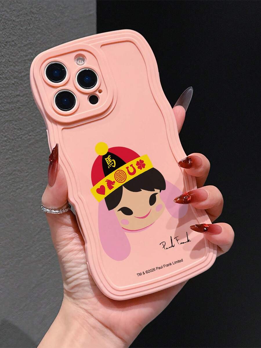 官方授权 Paul Frank 波浪纹 TPU 材质手机壳，全方位防震保护，带摄像头保护盖，卡通兔子图案，全新，兼容 11/12/13/14/15/16/17 Pro Max - 彩色 - 查看 1