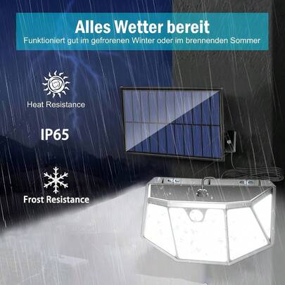Solar-Powered Outdoor Sports Lighting With 3 Lighting Modes, Featuring A 310 LED White Light Split Lamp, IP65 Rating, 5M Extension Cord, Freely Configurable Without Location Restrictions, Extremely Long Battery Life, From Dusk To Dawn, Easy To Install In Gardens, Corridors, Swimming Pools, For Safety Lighting And Various Festival Party Scene Decorations.