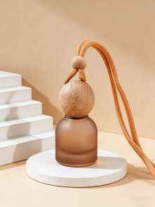 10ml TSA Approved Matte Glass Refillable Fragrance Spray Bottle With Natural Wooden Cap And Hanging Rope, Leak-Proof Mini Cosmetic Bottle, Portable Car Diffuser, Bohemian Car Interior Decor, Travel Essential & Gift For Women - Multicolor - View 7