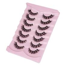 7 Pairs Natural Style False Eyelashes, Soft And Lightweight Faux Mink Lashes, Create Natural Makeup Look, Suitable For Daily Makeup, Suitable For Beginners - Black - View 6