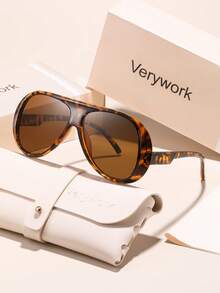 Verywork 1pc Multicolor Oversized Exaggerated Geometric Personality Full Frame Women's Fashion Glasses, Suitable For Holiday Gifts, Carnival Parties, Street Style, Festivals, Outing Dress-Up, Etc. - Multicolor - View 11