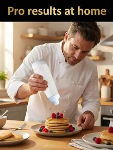 [Delivery Within 2-7 Days In The United States]1PC Pancake Batter Dispenser With Whisk Ball & Stand Base - Easy To Operate, User-Friendly, Time-Saving, Durable, Large Capacity, Easy To Clean, Detachable Base, No-Mess Batter Mixer Dispenser, Versatile For Pancakes, Crepes, Waffles, Muffins, Qatayef, Cupcakes & More, Effortless Batter Distribution For Uniform Shapes & Sizes, Suitable For Home Kitchen, Breakfast Prep, Baking Parties, Family Brunch & Holiday Gatherings, Sturdy Construction For Long-Lasting Performance, Hassle-Free Cleaning & Storage With Detachable Components, Ideal For Home Bakers, Cooking Enthusiasts, Breakfast Lovers, Busy Parents & Party Planners, Perfect Gift For Housewarming, Mother's Day, Birthday & Baking Fans, Streamlines Baking Process & Reduces Kitchen Clutter, Compatible With Various Batter Types, Compact Design Fits Any Countertop, Must-Have Baking Accessory For Effortless & Fun Cooking Experience,Baking Supplies,Kitchen Items,Kitchen Gadgets(White) - 彩色 - 查看 7