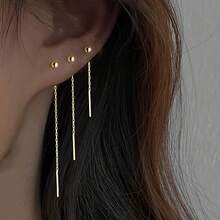 6件套时尚优雅性感长流苏圆球耳环套装，适合女性日常佩戴 - 彩色 - 查看 5