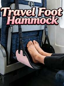 Outdoor Travel Leisure Hammock, High-Speed Rail & Airplane Travel Foot Hammock, Adjustable Foot Support Strap, Comfortable Hanging Leg Rest For Long-Distance Flights, Train & Bus Travel Essentials, Portable Compact Design For Adults - Multicolor - View 2