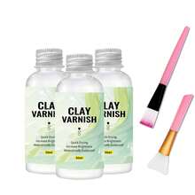 50ml/100ml Barniz brillante de arcilla - Transparente, alto brillo anti decoloración y sin amarilleo, revestimiento transparente protector - verde - Ver 14