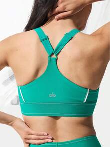 Airlift Suit Up Bra - Spruce Green/White - View 3
