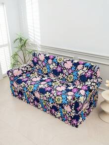 1 buah Kain Sutra Susu Anti Selip Elastis Penutup Rok Sofa Dekoratif, Motif Bulu & Daun Tercetak, Warna-warna Cerah, Ramah Hewan Peliharaan, Anti Debu, Tersedia dalam Ukuran 1/2/3/4 Dudukan, Cocok untuk Semua Musim - MultiWarna - View 6