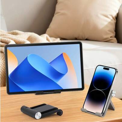 Giá đỡ điện thoại gấp gọn di động, giá đỡ để bàn chống nước, phù hợp với điện thoại thông minh và máy tính bảng, thiết kế sáng tạo, dễ sử dụng, góc điều chỉnh được, chất liệu nhựa bền, phụ kiện thiết bị di động | Giá đỡ điện thoại kiểu dáng hiện đại, thiết kế nhỏ gọn, đa năng