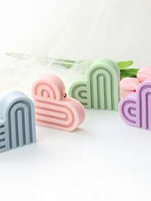 Arch Heart Geometric Silicone Mold, DIY Candle Home Decor - White - View 2