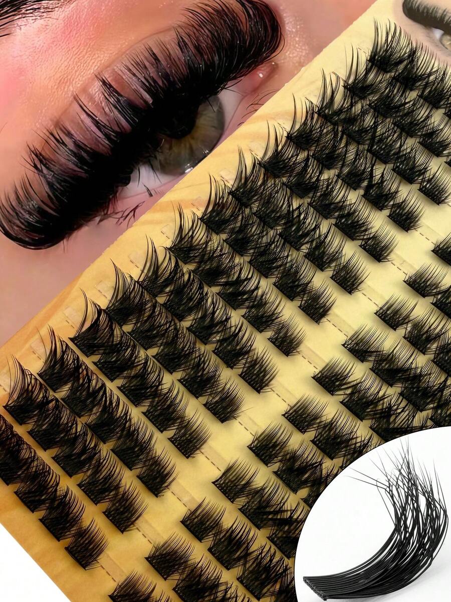 140 pares de pestañas postizas de imitación de visón gruesas, con forma de D, rizadas y esponjosas, con tamaños mixtos que van desde 8 a 16 mm, pestañas postizas ultra gruesas y voluminosas, extensiones de pestañas, pestañas postizas de maquillaje de calidad, pestañas postizas trenzadas, pestañas postizas individuales para DIY. - C - Ver 1