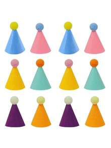 1 pieza Sombrero de fiesta mini para mascotas, adecuado para cumpleaños, bodas - Decoración de fiesta de disfraces para mascotas, muñecas, animales de peluche, perros, gatos, conejos, celebración de fiestas, fiestas temáticas, accesorios para fotos (color aleatorio) - Múltiples estilos - Ver 9