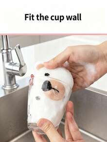 卡通熊和吐司厨房清洁海绵，柔软高耐磨擦洗海绵，易于冲洗去除油渍，耐用洗碗海绵，厨房必备 - 小熊海綿 - 查看 4