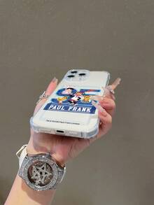 Ốp lưng điện thoại Paul Frank chính hãng, trong suốt, có ngăn đựng thẻ, bảo vệ toàn thân và chống sốc, họa tiết khỉ, thỏ, hươu cao cổ, gấu và chữ cái, thiết kế mới dành cho iPhone 11/12/13/14/15/16/17 Pro Max. - Nhiều màu - Xem 5