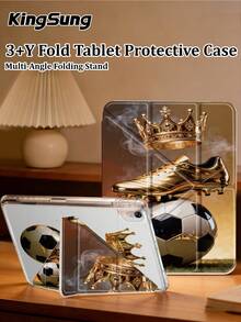 Kingsung Ốp bảo vệ họa tiết bóng đá, tương thích với Air 8 (M4) 11 inch 2026, thế hệ thứ 11 (A16) 11 inch 2025, thế hệ thứ 7/8/9, điều chỉnh đa góc với 6 chế độ giá đỡ, ngăn đựng bút tích hợp, mặt lưng trong suốt, chống sốc, chức năng tự động bật/tắt màn hình, tương thích với Samsung Galaxy Tab A9 Plus 11 inch 2023. - Nhiều màu - Xem 5