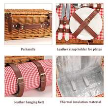 Picnic Sets - Small Red and White Squares - View 5