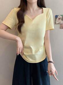 Women Tops - Yellow - View 4
