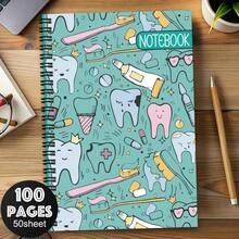 这款护士专用笔记本采用螺旋装订，封面饰以柔和的粉彩色调，印有牙科工具、牙齿和医学符号。这款小巧的记事本非常适合护士、医学生和牙科保健员使用。 - A - 查看 6