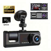 Cámara de salpicadero para automóvil con doble lente GYIOEUPT, cámara frontal 1080P y trasera 480P incorporada, pantalla IPS de 2 pulgadas, visión nocturna infrarroja, gran angular, DVR universal para automóvil - A - Ver 2