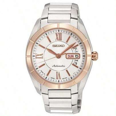 Presage Series Automatic Mechanical Movement Stainless Steel Strap Japanese/Korean 39mm Men's Watch, White Dial SRP178J1