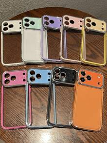 奢华闪光镜片透明手机壳，兼容 17 Pro Max、17 Pro、17、16 Pro Max、16 Pro、16、15 Pro Max、15 Pro、15 Pro Max、15、14、13，男女通用，防震，节日礼物 - 粉色 - 查看 2