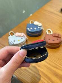 1pc Cute Shaped Pendant, Can Hold Coins And Earphones. Unique And Adorable, Suitable As Car Decor, Handbag Charm, Backpack Pendant, Crossbody Bag Accessory, Keychain, Also A Personalized Gift, Birthday, Back To School, Travel Souvenir, Party, Couples, Wedding - Xanh denim - Xem 3