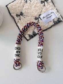 1 Set Braided Macrame Phone Lanyard, Short Wrist Strap With Dual Clips, Versatile For Phone, Camera, Wallet, Keychain - Multicolor - View 6