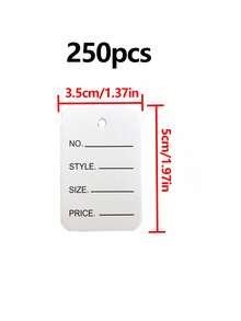 500/250 Thẻ giá viết tay trống, Thích hợp cho nhãn quần áo, giày dép, mũ, trang sức, Ngày của Mẹ, Ngày lễ tình nhân, Giáng sinh - trắng - Xem 16
