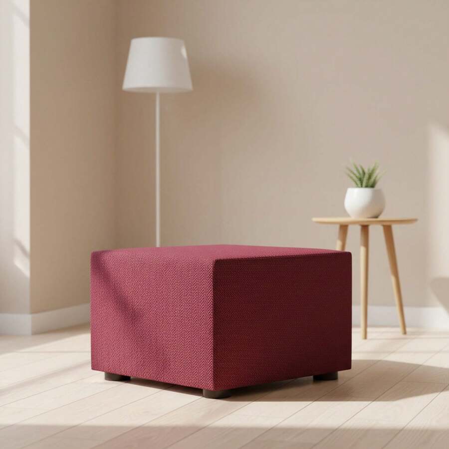 Kiva Super Elastic Bi-Elastic Beanbag Cover 40x40 - Off-White Beanbag Cover, Breathable, Anti-Wear Protector, Easy To Put On And Take Off, Maximum Adaptability And Daily Protection - Burgundy - View 1