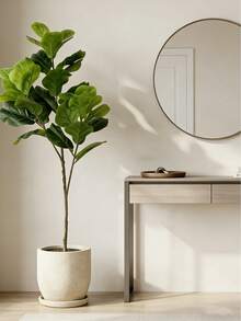 这款逼真的榕树拥有多层3D立体枝干结构，树冠浓密饱满，外观自然逼真。可弯曲的枝干可以调整到所需的角度。适用于家居、客厅、角落、店铺、橱窗展示和活动装饰，这款绿色盆栽摆件可以提升空间的氛围和格调。款式随机发货，不含花盆。请在购买前确认款式。 - 綠色 - 查看 10