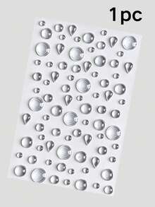 Transparent Water Drop Stickers / Aurora Butterfly Stickers, Perfect For Beautifying Face And Body, Suitable For Body Stickers, Face Stickers, Eyebrow Stickers; Music Festival, Party Makeup Accessories,Concert Look,Face Gems - Multicolor - View 8