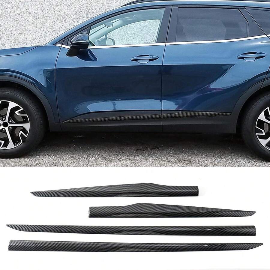 Body Side Molding Sportage 2022-2026 Carbon Door Molding Trim - Carbon Fiber Pattern - View 1
