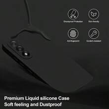 兩款黑色 One Plus Nord 5 與 Nothing Phone 2 手機殼，適用於 One Plus Nord 5 與 Nothing Phone 2。簡約手機套，時尚防護殼，純色手機殼，黑色手機殼，防摔手機殼，手機殼，零甲醛，親膚不刮手，無異味 - 黑色 - 查看 3